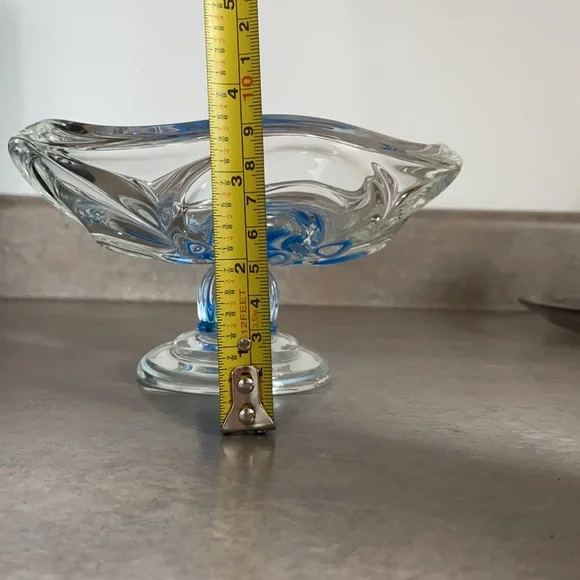 Blue and clear glass candy dish - Picture 5 of 5